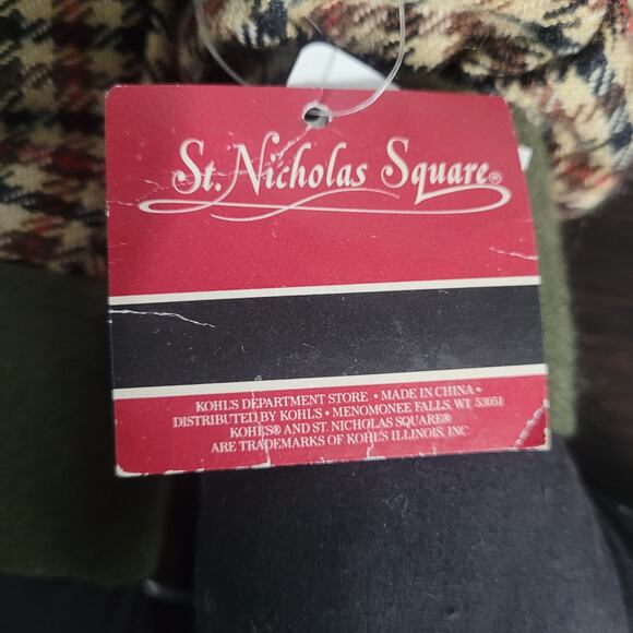 St. Nicholas Square Santa Doll Folk Art Rustic Yarn Beard Holiday 18" Primitive - Picture 8 of 13